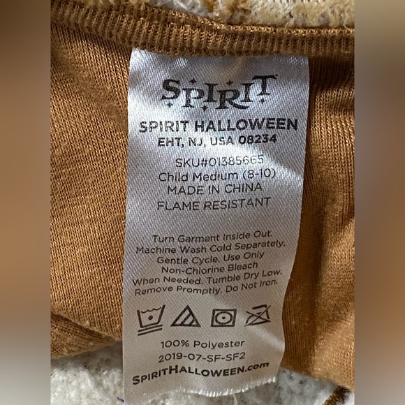 Spirit Halloween Union Suit Hooded Deer Fawn Size Child Medium (8-10) - Picture 5 of 7